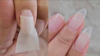 [sub]폼지 끼울 때 아픈가요?부분 실크연장으로 해보세요!아크릴 파우더로 단단하게 연장 가능❤️Extending silk with acrylic powder#art#nailart