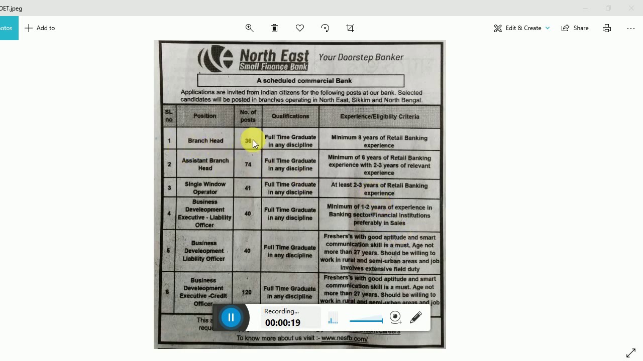 Jobs For Tripura II North East Small Finance Bank