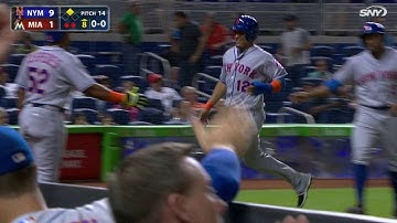 NYM@MIA: Duda drives in three with a sharp double