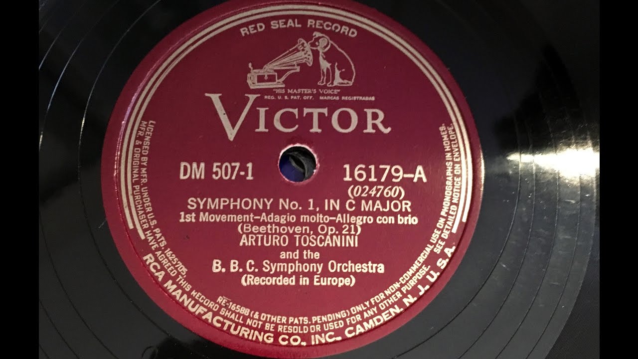TOSCANINI: 1937 Beethoven Symphony No 1 in Restored Sound