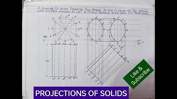 PROJECTION OF SOLIDS - CYLINDER PROBLEM
