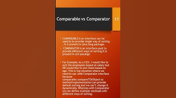 Comparable vs Comparator ||Java Interview Q&A #education #exam