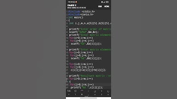 sum of two matrix using c program | c programing language | coding | oye hero