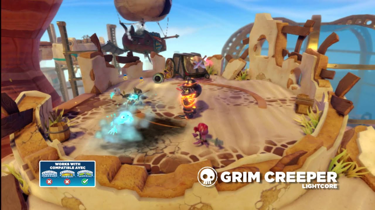 Skylanders SWAP Force - LightCore Grim Creeper Gameplay