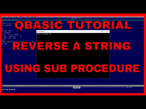 QBASIC TUTORIAL HOW
