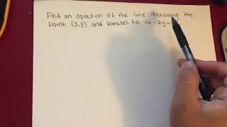Find the Equation of the Line