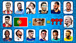 * WHO CAN ANSWER ? * Guess The Player By His ( COUNTRY + MOUTH ) 👄🔥😱 SUIIII CR7
