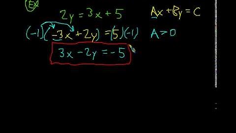 Converting Linear Equations to Standard Form