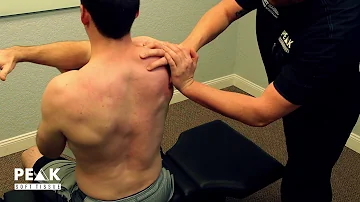 Treatment for shoulder pain using manual scar tissue treatment.