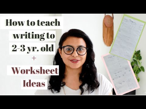 How To Teach 2 - 3 Year Old Kids WRITING | Daily PRACTICE WORKSHEET For Toddler, Preschool, Nursery