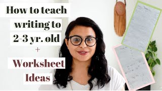 how to teach 2 3 year old kids writing daily practice worksheet for toddler preschool nursery youtube