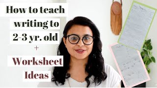 How To Teach 2  3 Year Old Kids WRITING | Daily PRACTICE WORKSHEET for Toddler, Preschool, Nursery