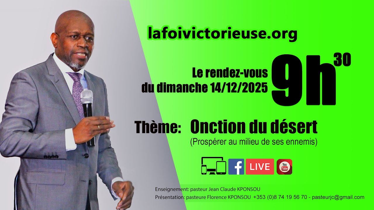 Onction du désert avec le pasteur Jean Claude KPONSOU