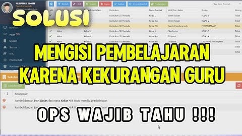 Solusi Mengisi Pembelajaran Di Dapodik Karena Kekurangan Guru