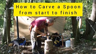 001 How to Carve a Spoon, from start to finish