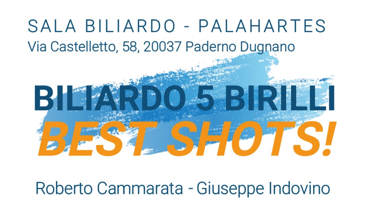 Sala Biliardo Palahartes - Tiri di biliardo, Giuseppe Indovino - Roberto Cammarata