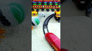 🚂💥 Toy Train Track Challenge – Sharp Turn Par Palat Gayi Train! 😱 #toys #toytrain #shorts