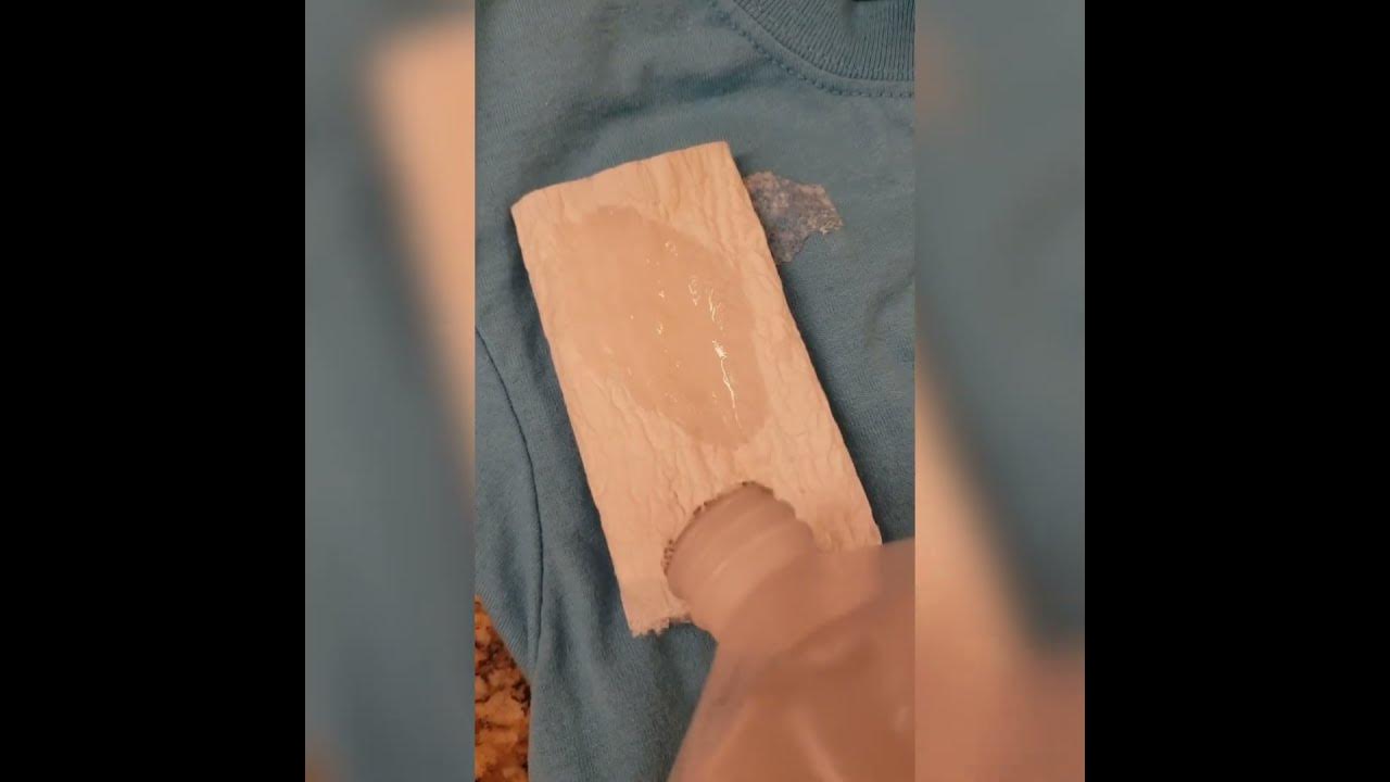 How to Get Sticky Residue off Clothing with ONE Ingredient shorts
