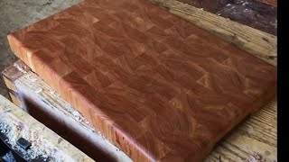 Career fine furniture maker Tom McLaughlin, shows step by step, how to make a solid cherry end grain cutting board.