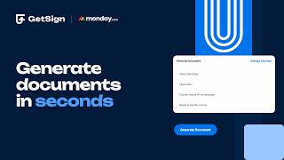 Generate documents from board data with GetSign Board View on @mondaydotcom