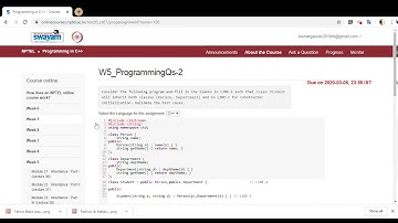 NPTEL Programming in C++ Week 5 | Assignment and Programming Questions with solution