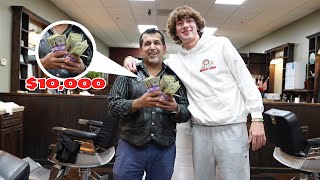 Surprising My Barber With $10,000!