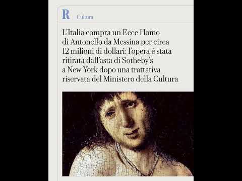 Video Un Antonello da Messina entra nelle collezioni dello Stato italiano
