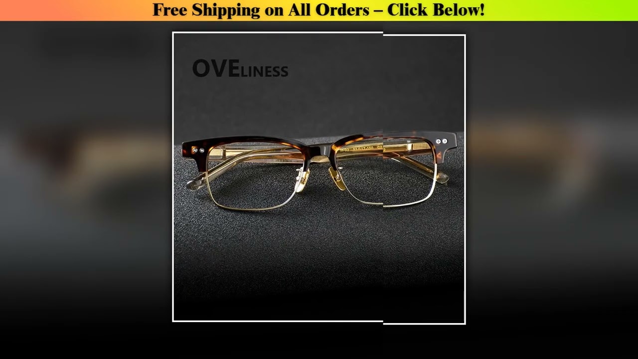 2026 Acetate Titanium Glasses Frame Men Brand Design Vintage Retro Square Eyeglasses frames Women