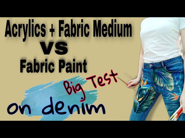 Fabric Paint vs Acrylic & Fabric Medium on denim