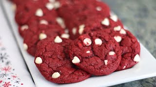 How to Make Bakery Style RED VELVET BOX CAKE COOKIES using 5 ingredients ONLY
