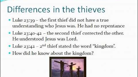 Thief was not baptized?