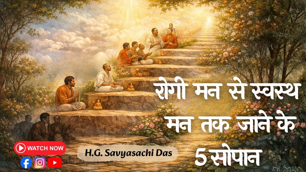रोगी  मन  से  स्वस्थ  मन  तक  जाने  के 5 सोपान (SB 4.29.78) - H.G Savyasachi Das