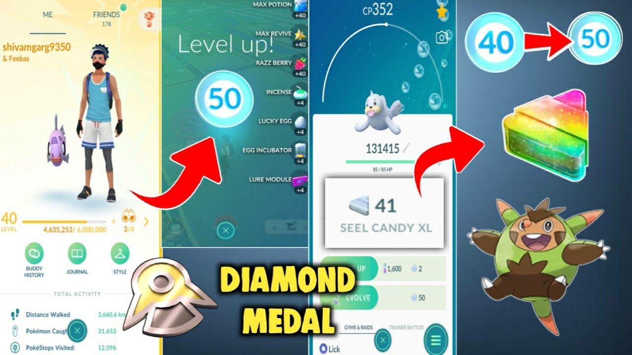 Reach Level 41 In Pokemon Go Level 50 Unlocked Diamond Medal Gen 6 Pokemons Xl Candies Youtube Reach Level 41 In Pokemon Go Level 50 Unlocked Diamond Medal Gen 6 Pokemons Xl Candies Youtube