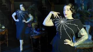 Recreating Zendaya's Vintage Dress // A 1940's Sequin Spiderweb LBD
