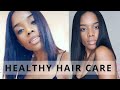 HOW TO GROW LONG HEALTHY HAIR | RELAXED HAIR CARE | GabxCaroline