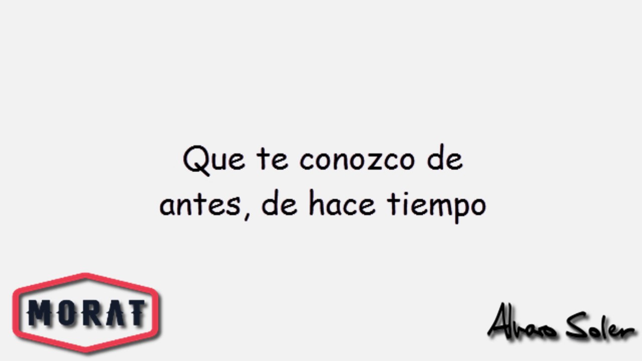 Yo Contigo Tu Conmigo Alvaro Soler Lyrics