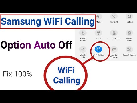 samsung wifi calling option automatically turn off