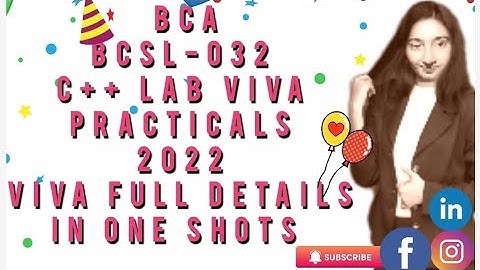 #bca BCSL-032 LAB PRACTICALS viva exams||c++LAB||PRACTICALS IMP QUES&ANS #arpitashilpi #bcsl032viva