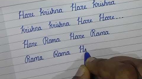 how to write in Neat Handwriting "Hare Krishna and Hare Rama" || beautiful writing || cursive 000