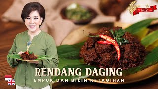 Empuk dan Bikin Ketagihan! Rendang Daging khas Padang ala Ny Liem