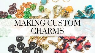 Making Custom Charms Using Beads, Aluminum Wire and Bead Caps