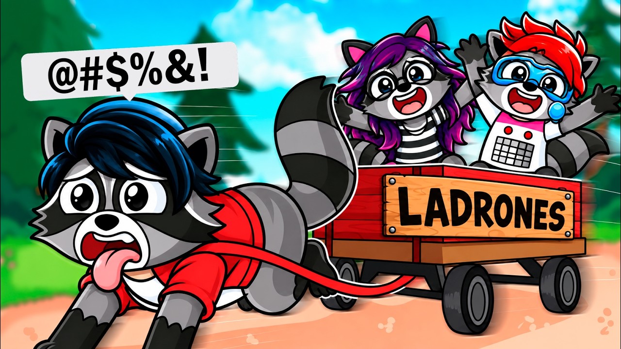 MI FAMILIA y YO somos MAPACHES LOCOS... 😂 🦝 | Karim Juega TRASH DAY