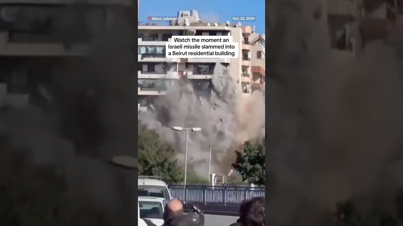 Beirut residential building leveled by Israeli airstrike Beirut residential building leveled by Israeli airstrike