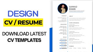How To Create latest CV/ Resume for Job | Free | Attractive | CV Templates