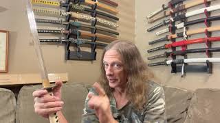 Katana Review Bohihyu katana 1095 high carbon steel model#006