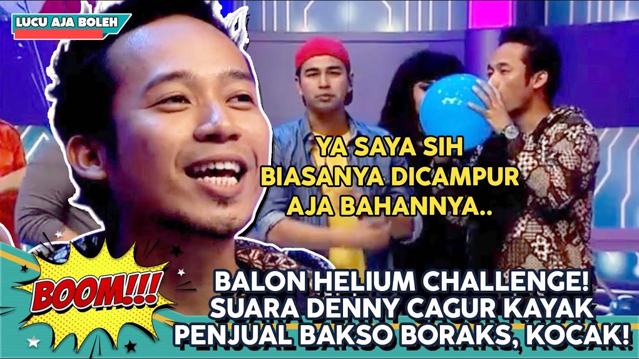 BALON HELIUM CHALLENGE! SUARA DENNY CAGUR KAYAK PENJUAL BAKSO BORAKS, KOCAK BANGET! - BOOM