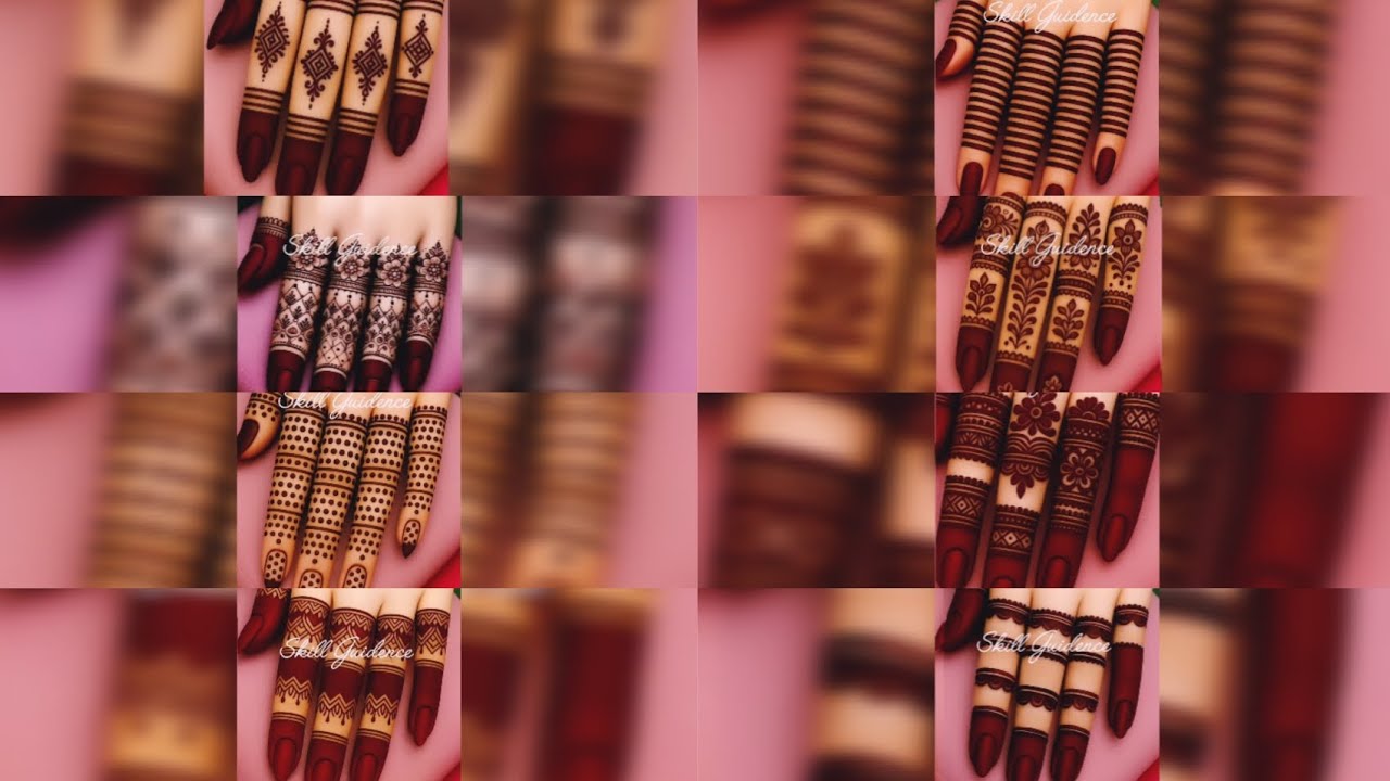 Красивые элегантные узоры мехенди на пальцах - простые, легкие и эстетичные узоры мехенди на паль...