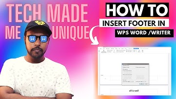 How to insert footer in wps office writer | how to add wps office writer footer