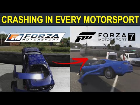 CRASHING a Supra In Every Forza Motorsport 1,2,3,4,5,6,7 l Evolution of Damage Model from FM1 to FM7