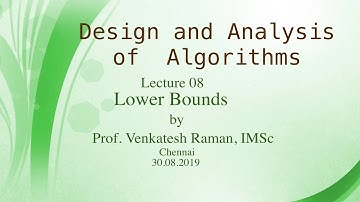 Lecture 08: Lower Bounds